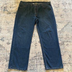 Carhartt | Relaxed Fit Denim Jeans Dark Wash Size 44 x 32 Stretch Work Outdoor